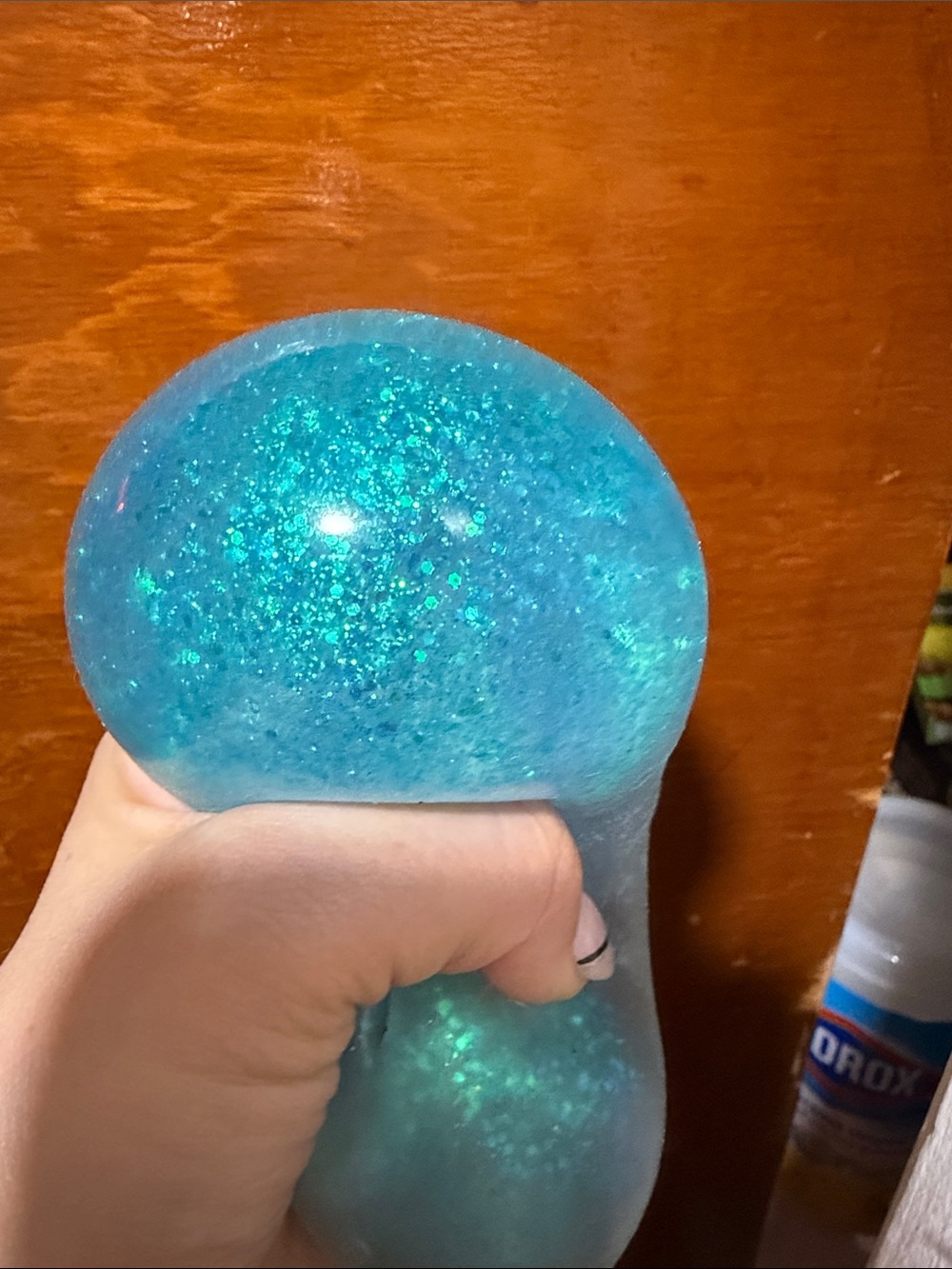 Dumpling Sparkling Teal Glitter Stress Ball